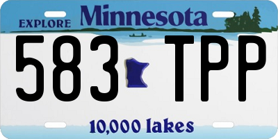 MN license plate 583TPP