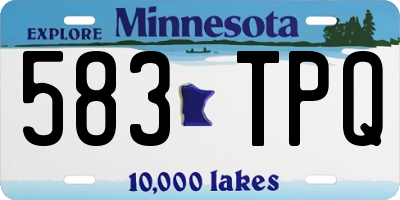 MN license plate 583TPQ