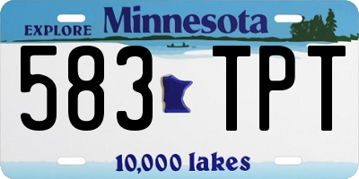 MN license plate 583TPT
