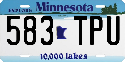 MN license plate 583TPU
