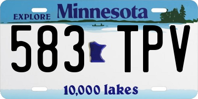 MN license plate 583TPV
