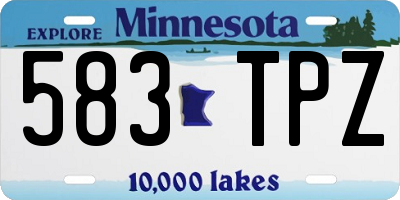 MN license plate 583TPZ