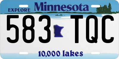 MN license plate 583TQC