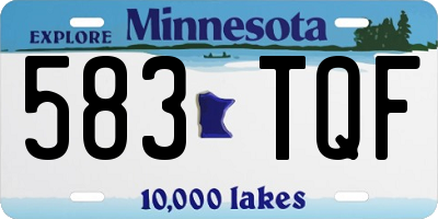MN license plate 583TQF