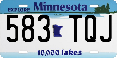 MN license plate 583TQJ