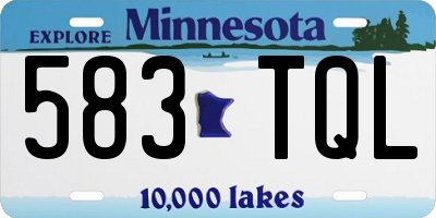 MN license plate 583TQL