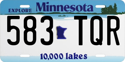 MN license plate 583TQR
