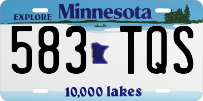 MN license plate 583TQS
