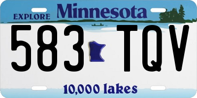 MN license plate 583TQV