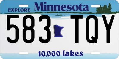 MN license plate 583TQY