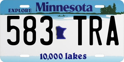 MN license plate 583TRA