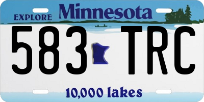 MN license plate 583TRC