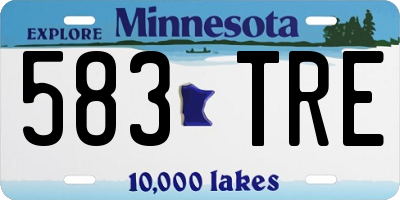MN license plate 583TRE