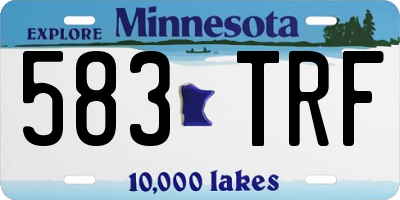 MN license plate 583TRF