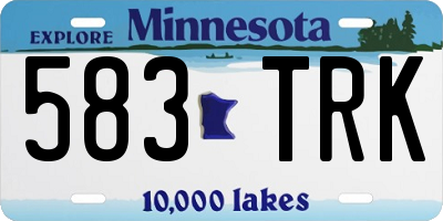 MN license plate 583TRK