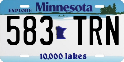 MN license plate 583TRN