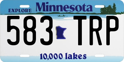 MN license plate 583TRP