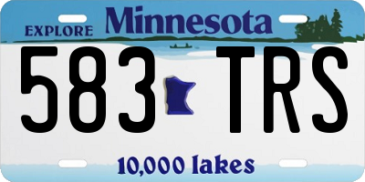 MN license plate 583TRS