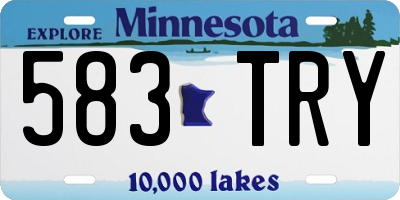 MN license plate 583TRY