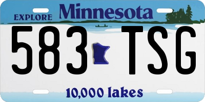 MN license plate 583TSG