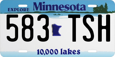MN license plate 583TSH