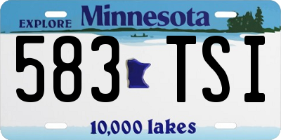 MN license plate 583TSI