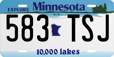 MN license plate 583TSJ