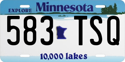 MN license plate 583TSQ