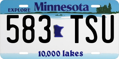 MN license plate 583TSU
