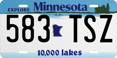 MN license plate 583TSZ