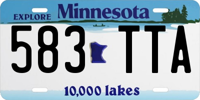 MN license plate 583TTA