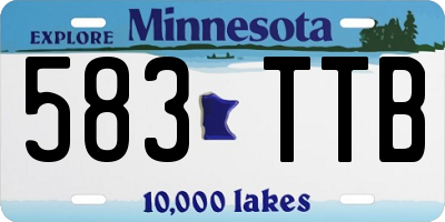 MN license plate 583TTB
