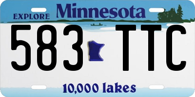 MN license plate 583TTC