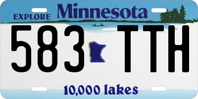 MN license plate 583TTH
