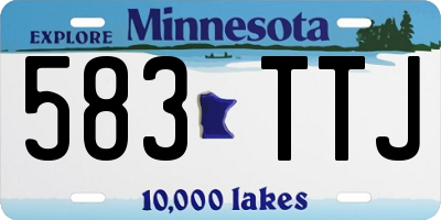 MN license plate 583TTJ