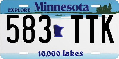 MN license plate 583TTK