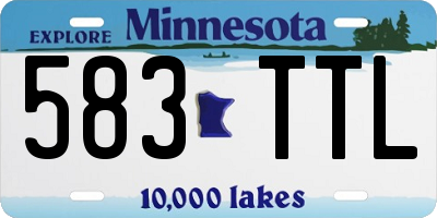 MN license plate 583TTL
