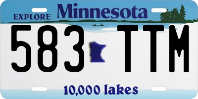 MN license plate 583TTM