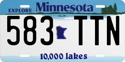 MN license plate 583TTN