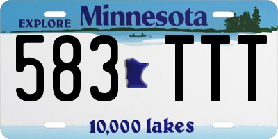 MN license plate 583TTT