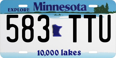 MN license plate 583TTU