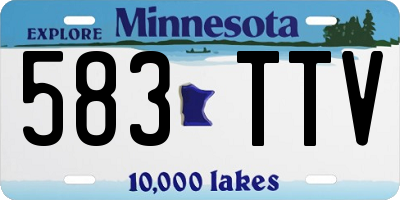 MN license plate 583TTV