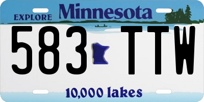 MN license plate 583TTW