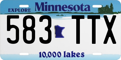 MN license plate 583TTX