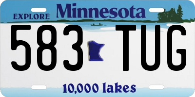 MN license plate 583TUG