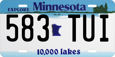 MN license plate 583TUI