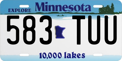 MN license plate 583TUU