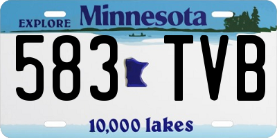 MN license plate 583TVB