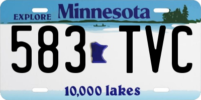 MN license plate 583TVC