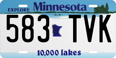MN license plate 583TVK